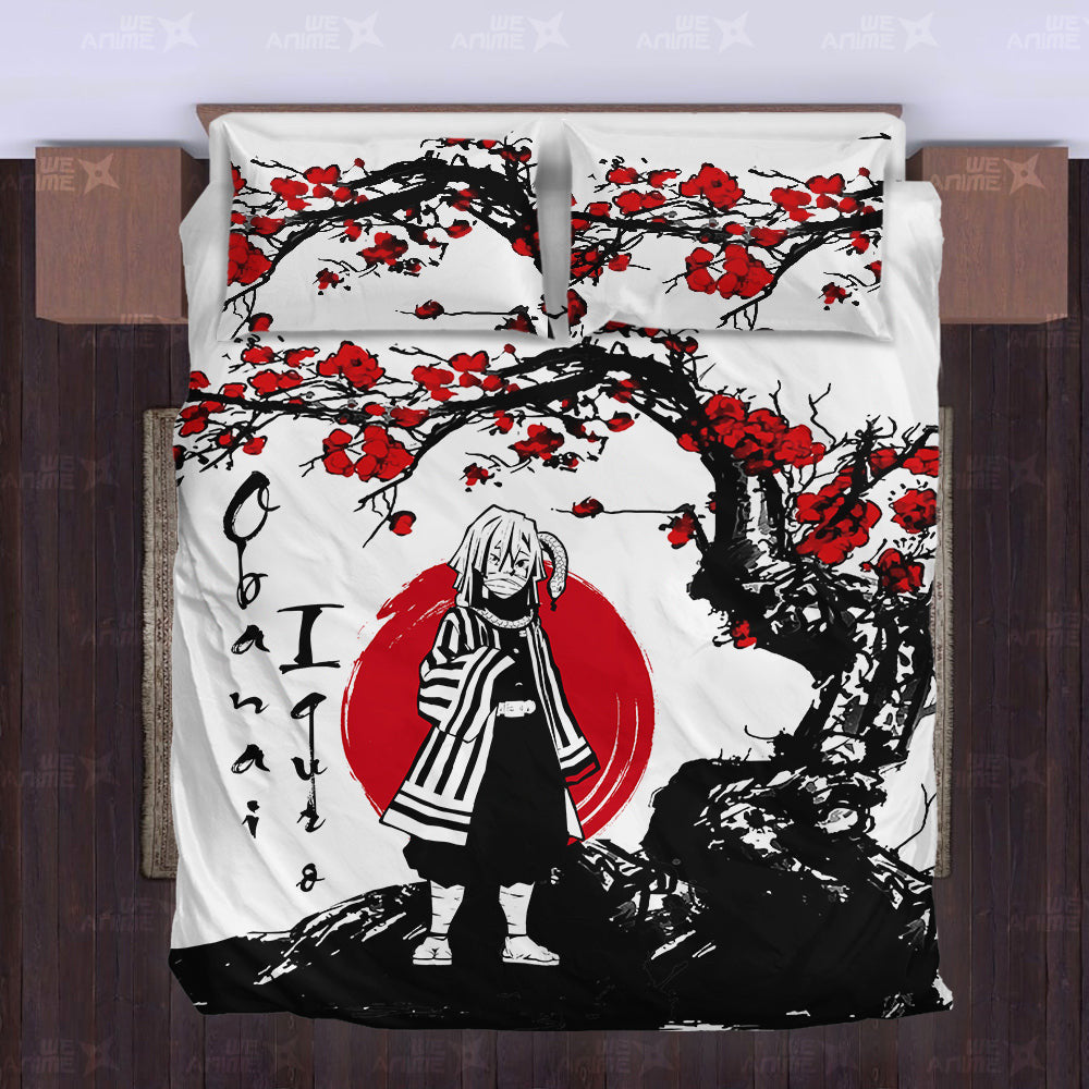Obanai Iguro Japanese Edition Bedding Set Anime Room