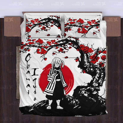 Obanai Iguro Japanese Edition Bedding Set Anime Room