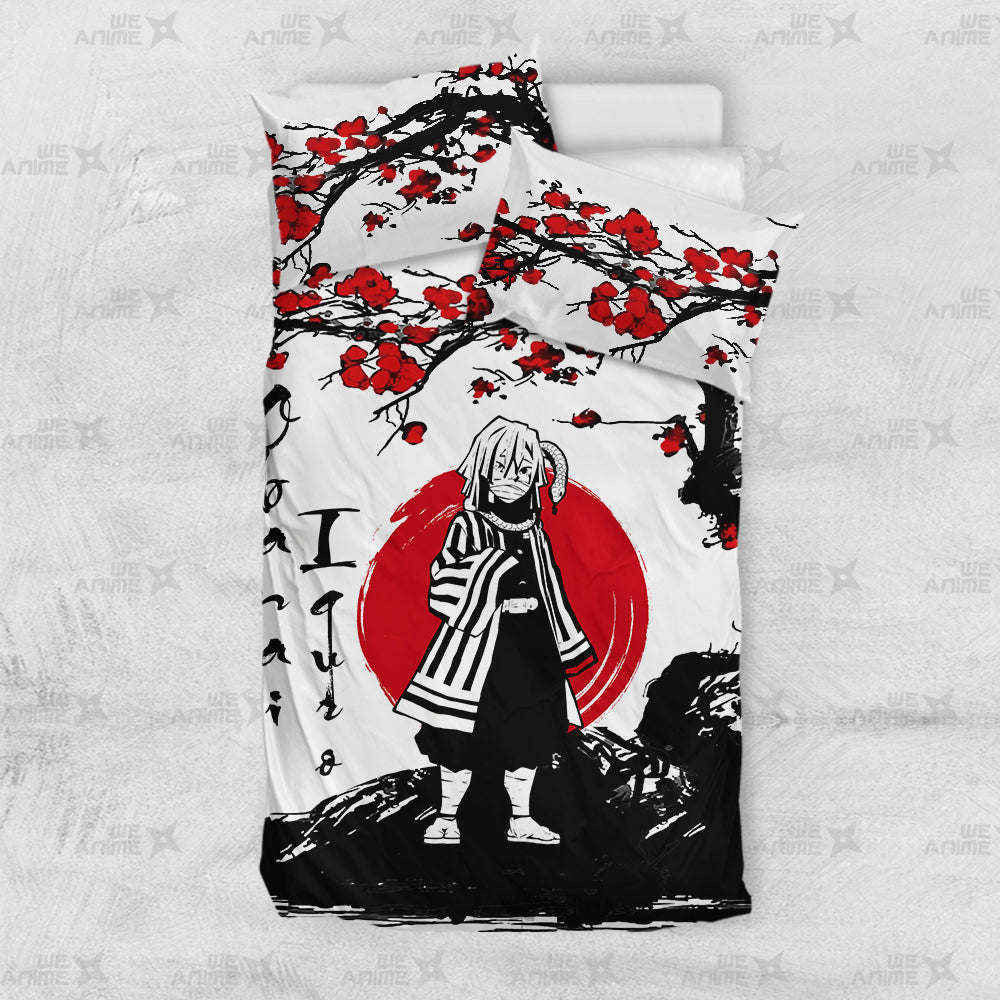 Obanai Iguro Japanese Edition Bedding Set Anime Room
