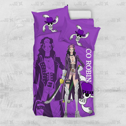 Nico Robin Bedding Set Custom Red Anime Home Decor