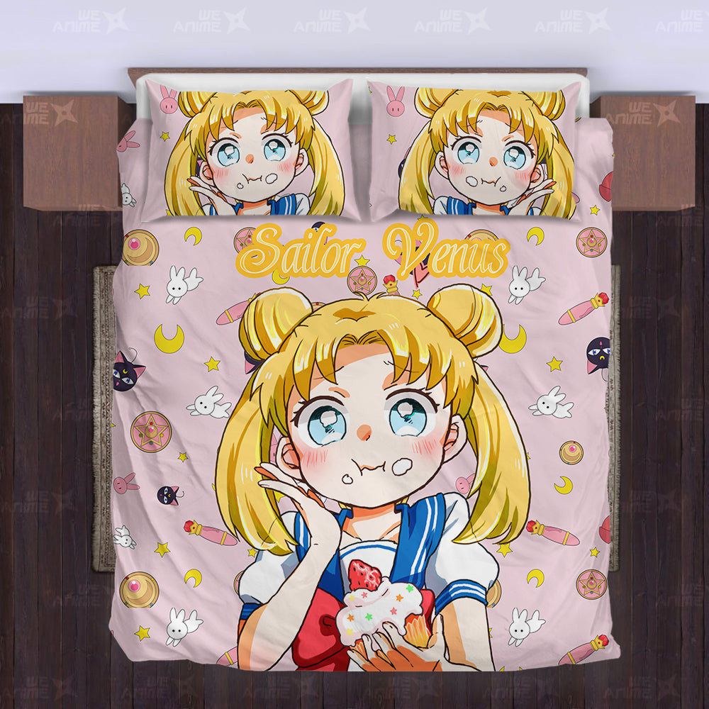Sailor Moon Cute Version Bedding Set Custom Sailor Moon