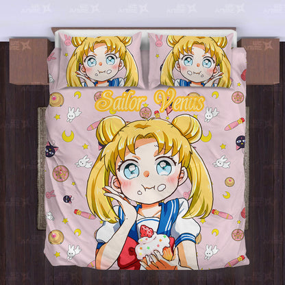 Sailor Moon Cute Version Bedding Set Custom Sailor Moon