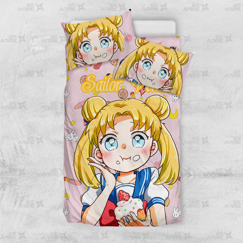 Sailor Moon Cute Version Bedding Set Custom Sailor Moon