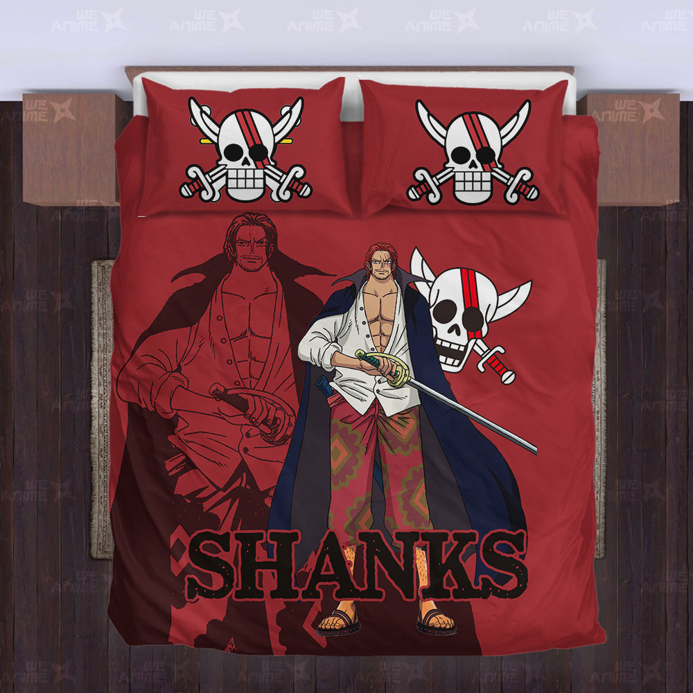 Shanks Bedding Set Custom Red Anime Home Decor