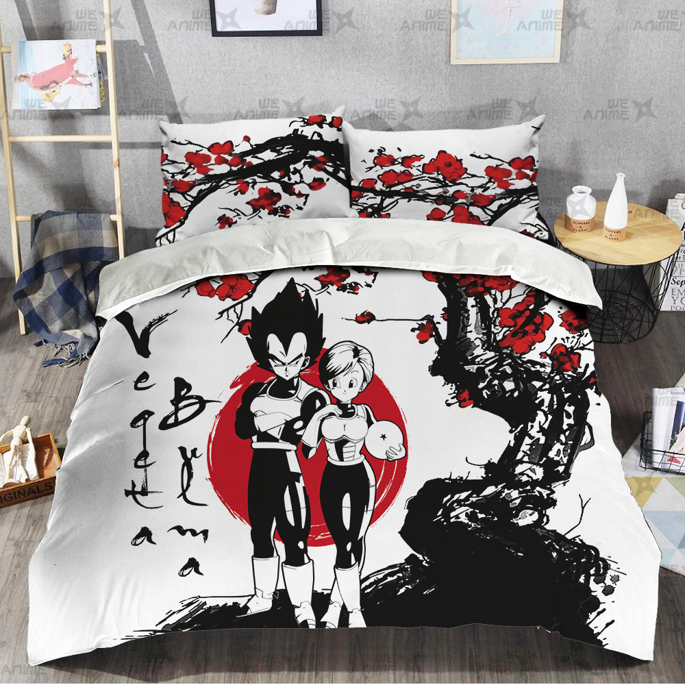 Vegeta & Bulma Japanese Edition Bedding Set Anime Room