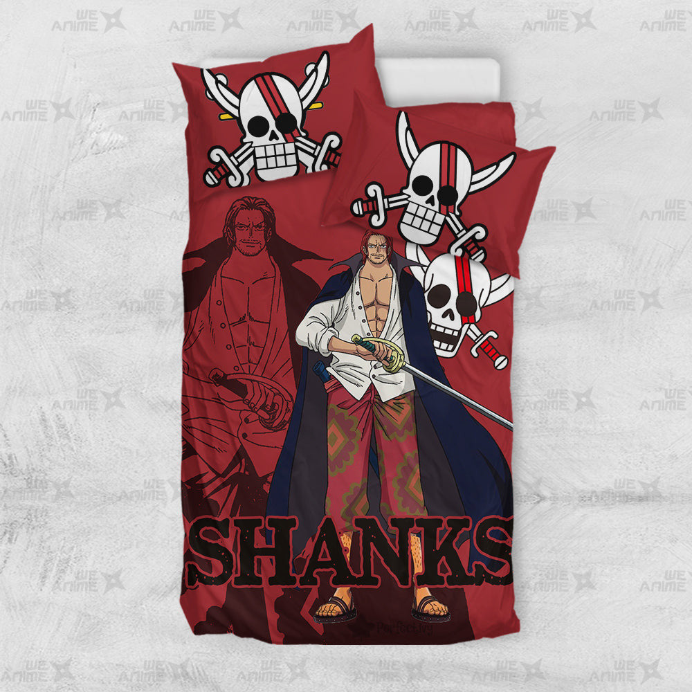 Shanks Bedding Set Custom Red Anime Home Decor
