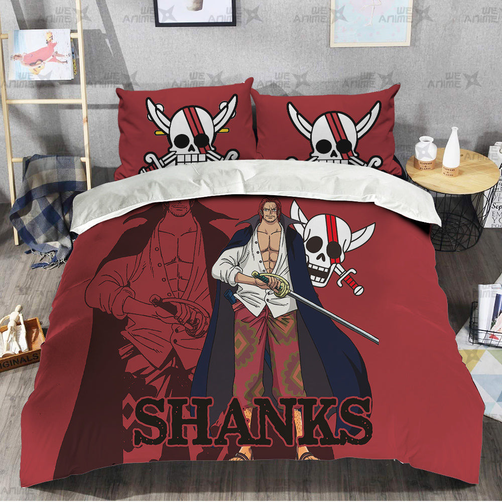 Shanks Bedding Set Custom Red Anime Home Decor