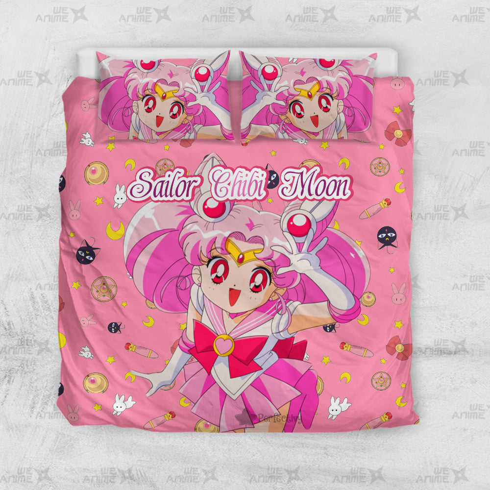Sailor Chibi Moon Cute Version Bedding Set Custom Sailor Moon