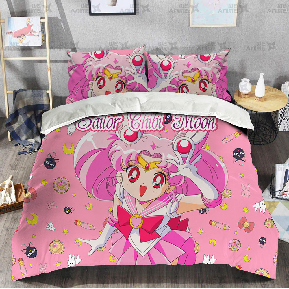 Sailor Chibi Moon Cute Version Bedding Set Custom Sailor Moon