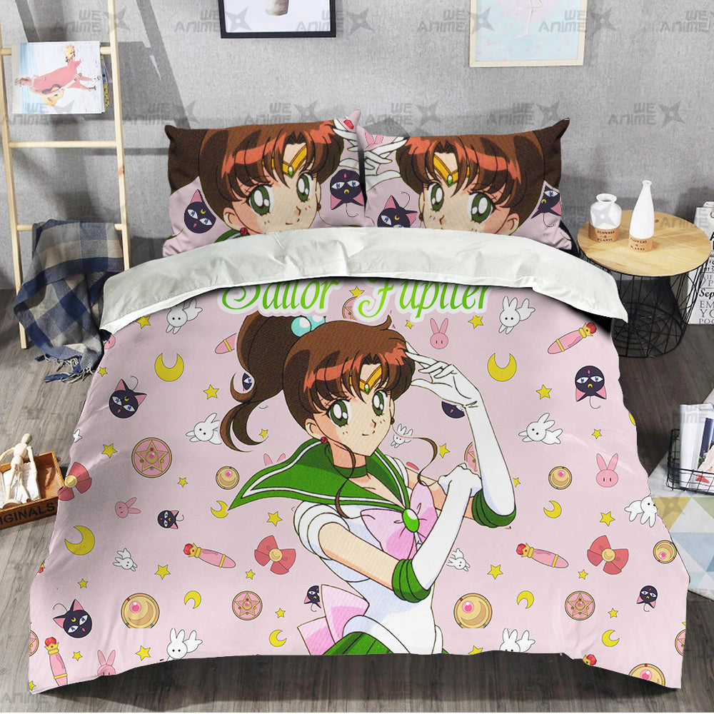 Sailor Jupiter Cute Version Bedding Set Custom Sailor Moon