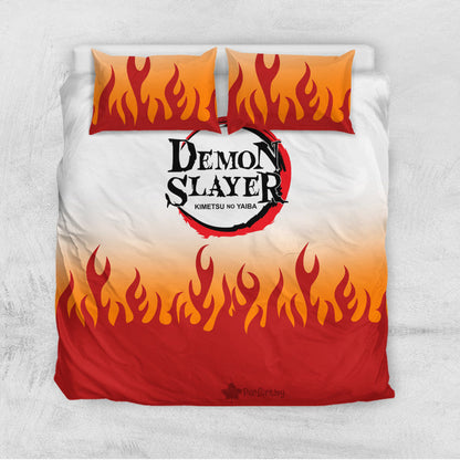 Rengoku Bedding Set Custom Style Anime