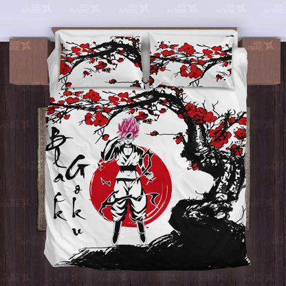 Goku Black Rose Bedding Set Custom Japan Style Anime