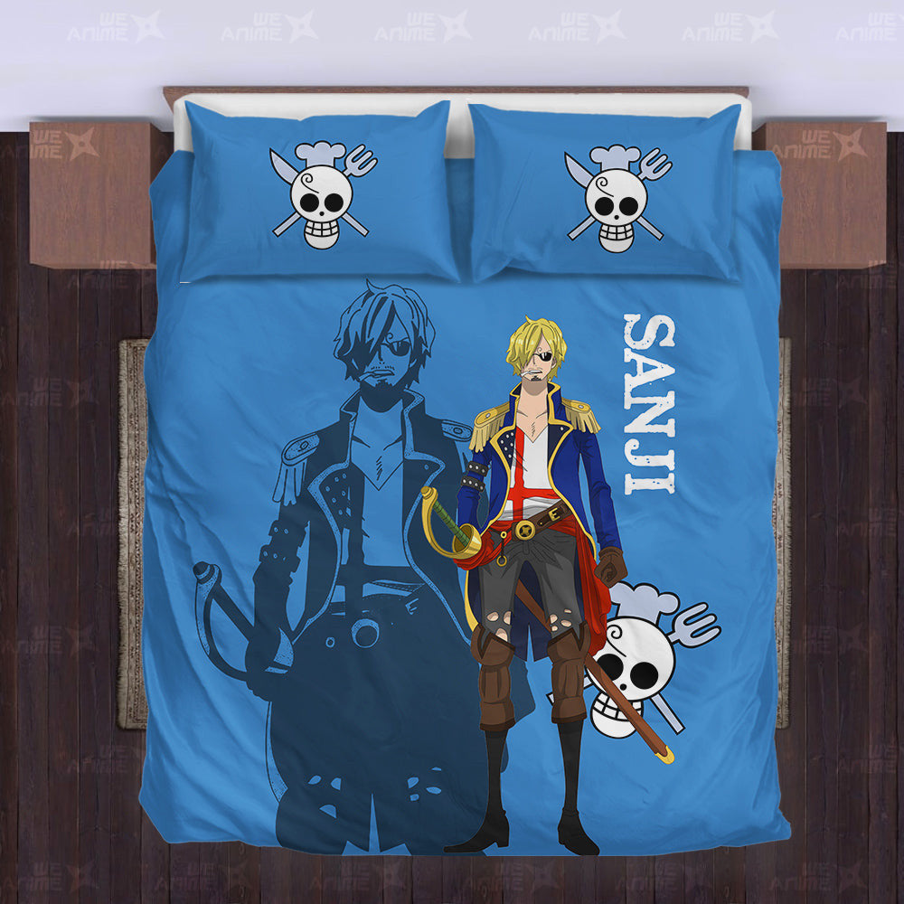 Sanji Bedding Set Custom Red Anime Home Decor