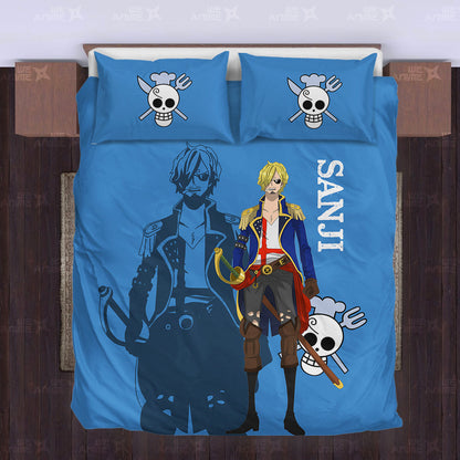 Sanji Bedding Set Custom Red Anime Home Decor