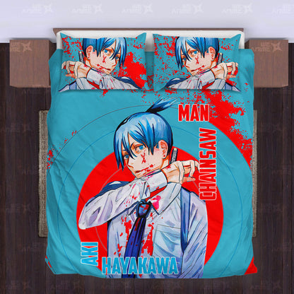 Aki Hayakawa Bedding Set Custom Chainsaw Man