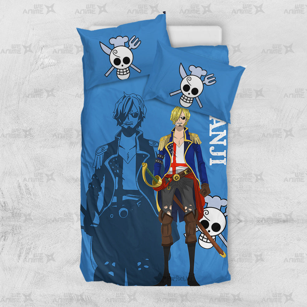 Sanji Bedding Set Custom Red Anime Home Decor