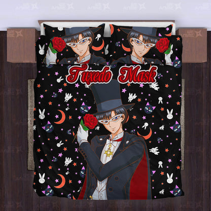 Tuxedo Mask Cute Version Bedding Set Custom Sailor Moon
