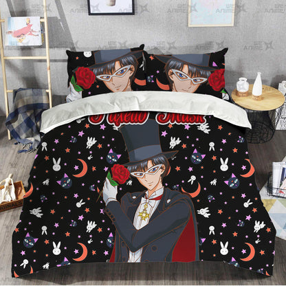 Tuxedo Mask Cute Version Bedding Set Custom Sailor Moon