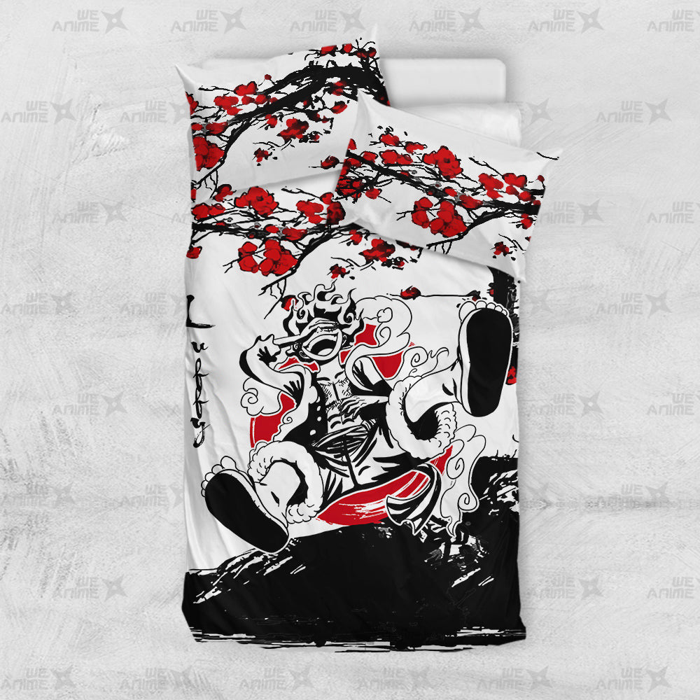 Luffy Nika Gear 5 Bedding Set Japanese Style