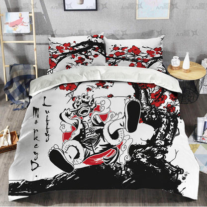 Luffy Nika Gear 5 Bedding Set Japanese Style