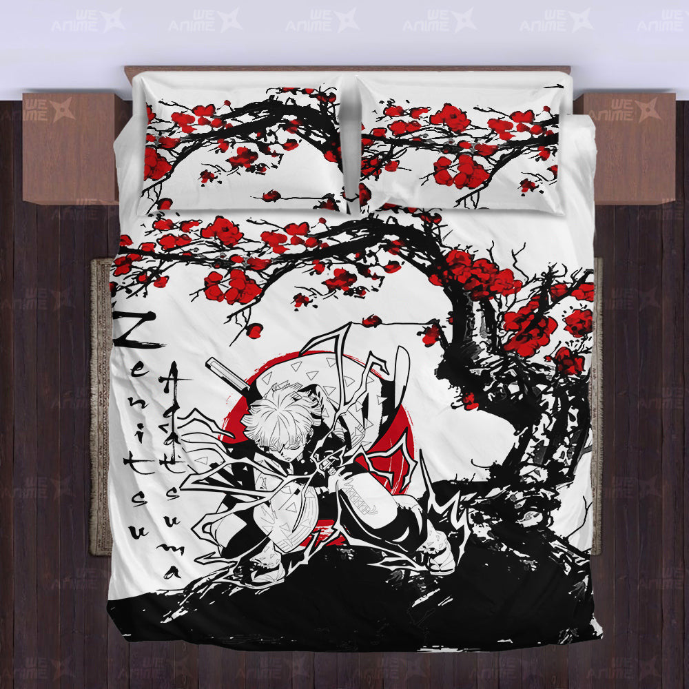 Zenitsu Agatsuma Japanese Edition Bedding Set Anime Room