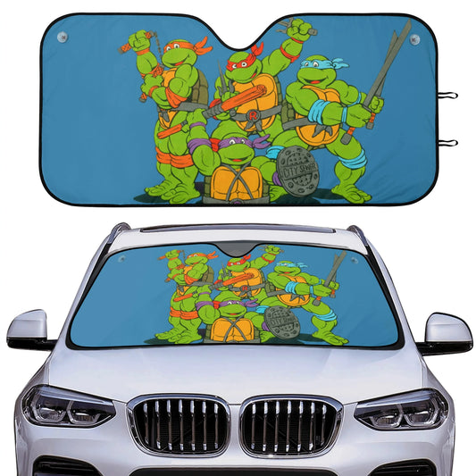 TMNT Car Sun Shade Ninja Turtle Team Graphic Winshield Sun Shade Colorful