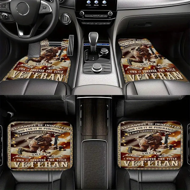 Veteran Car Mats I Have Earned It With My Sweat And Tears Car Floor Mats Brown