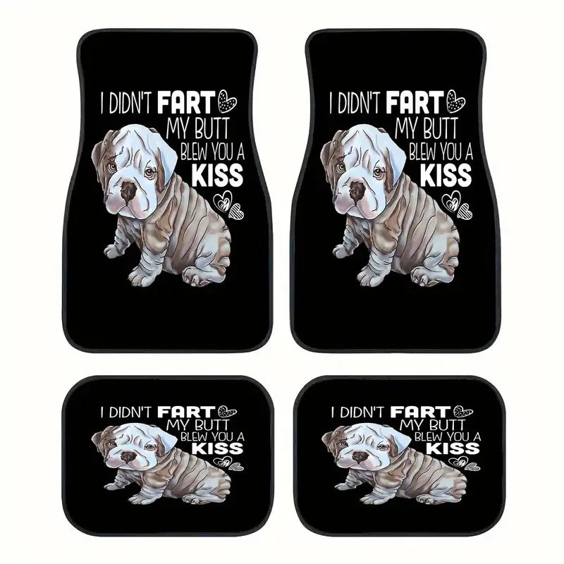 Dog Car Floor Mats I Didn't Fart My Butt Just Blew You A Kiss Cute Dog Car Mats