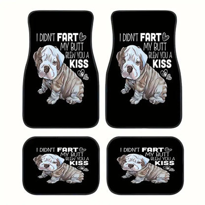 Dog Car Floor Mats I Didn't Fart My Butt Just Blew You A Kiss Cute Dog Car Mats