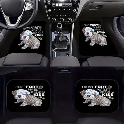 Dog Car Floor Mats I Didn't Fart My Butt Just Blew You A Kiss Cute Dog Car Mats