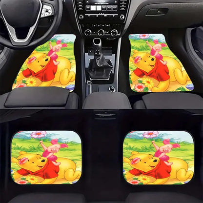 WTP Car Mats WTP Carries Piglet On The Back Car Floor Mats Colorful