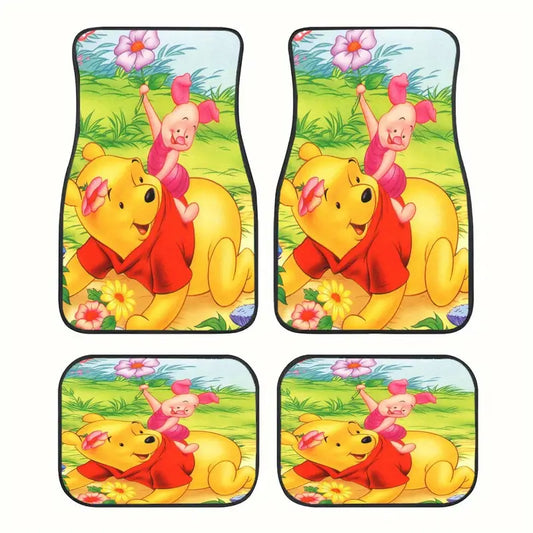 WTP Car Mats WTP Carries Piglet On The Back Car Floor Mats Colorful