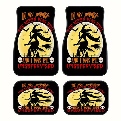 Halloween Car Mats Halloween In My Defense The Moon Was Full Car Floor Mats Black Red