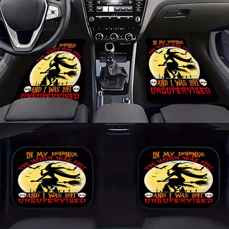 Halloween Car Mats Halloween In My Defense The Moon Was Full Car Floor Mats Black Red