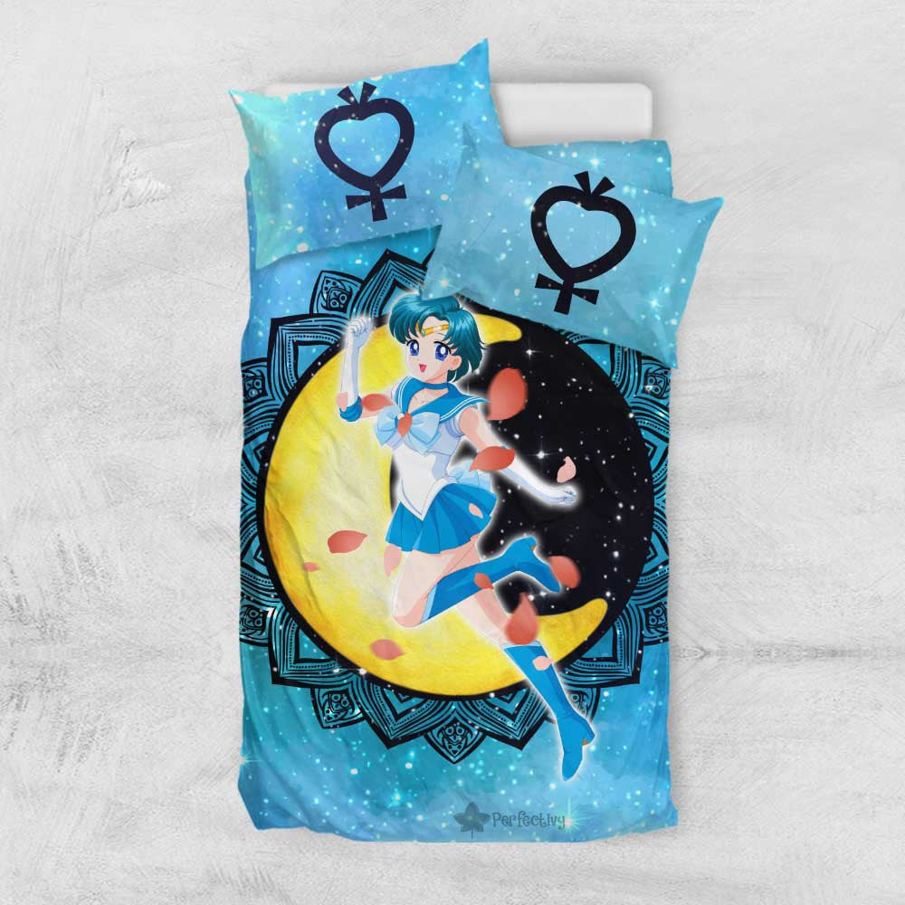 Sailor Mercury Bedding Set Custom Sailor Moon