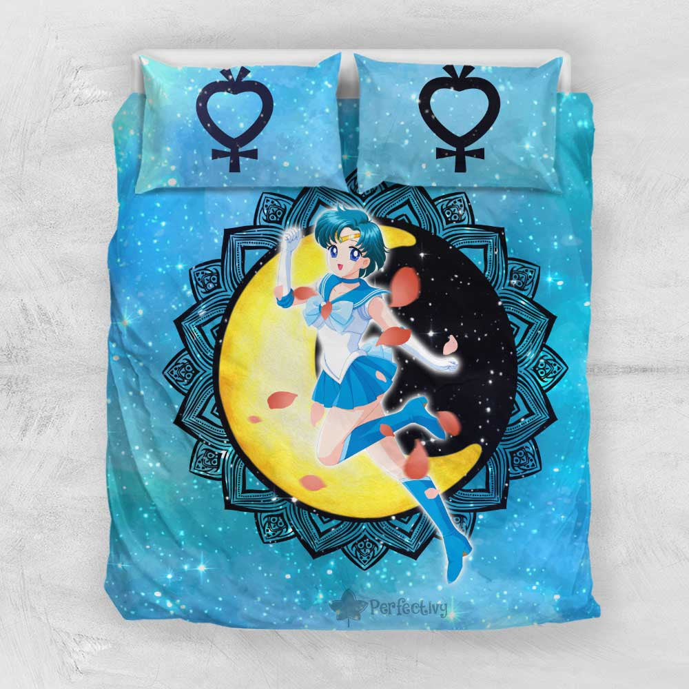 Sailor Mercury Bedding Set Custom Sailor Moon