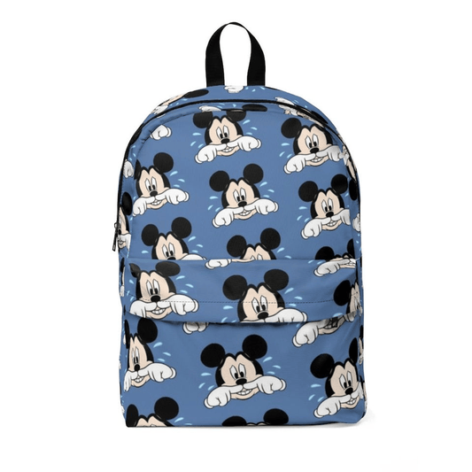 MM Backpack DN Nervous MM Face Pattern Backpacks Blue