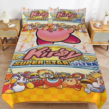 Kirby Bedding Set Kirby Super Star Ultra Duvet Covers Colorful Unique Gift