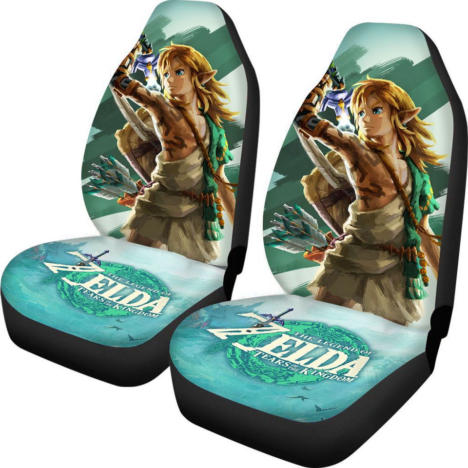 The Legend Of Zelda Car Seat Covers Link From Tears Of The Kingdom Seat Covers Green