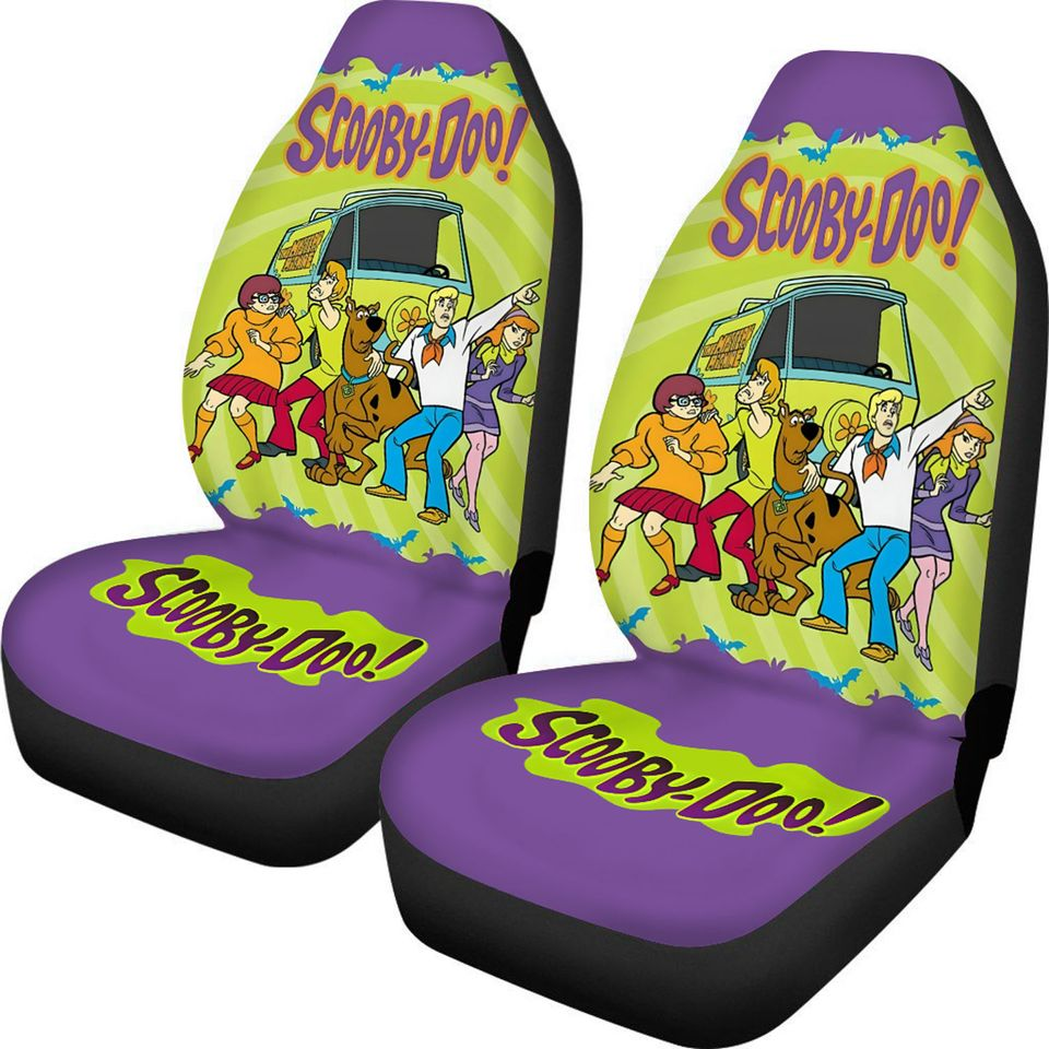 Scooby Doo Car Seat Covers Scooby Doo Mystery Machine Graphic Seat Covers Green Purple