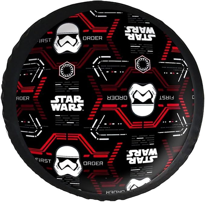 SW Spare Tire Cover SW Stormtrooper Helmet First Order Tire Covers Black Red