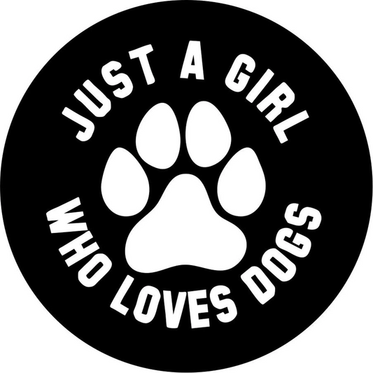 Dog Spare Tire Cover Just a Girl Who Loves Dogs Tire Covers Black