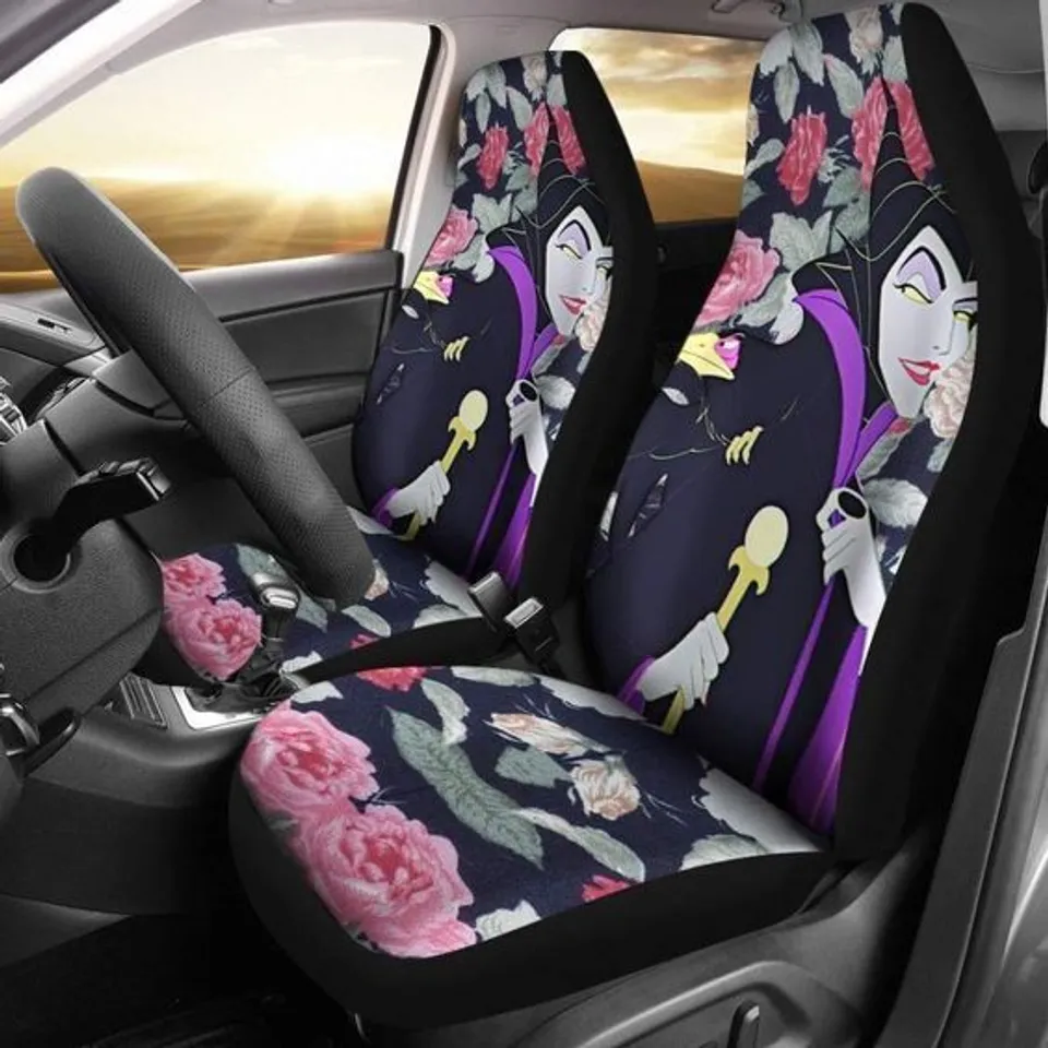 Maleficent Car Seat Covers DN Villain Maleficent And Flower Seat Covers Colorful