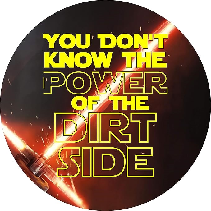 SW Spare Tire Cover You Don't Know The Power Of The Dirt Side Tire Covers Black Yellow