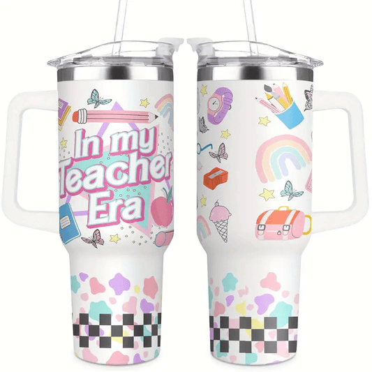 Teacher 40 Oz Tumbler In My Teacher Era School Items Tumbler 40 Oz Colorful