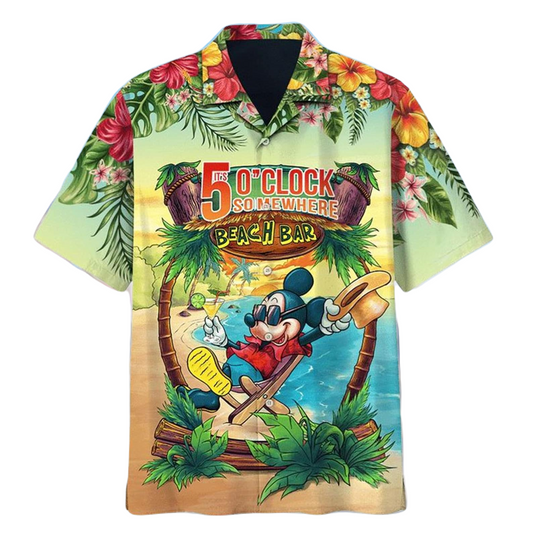 MM Hawaii Shirt DN Beach Bar Its 5 O Clock Somewhere Hawaiian Shirt Colorful Unisex