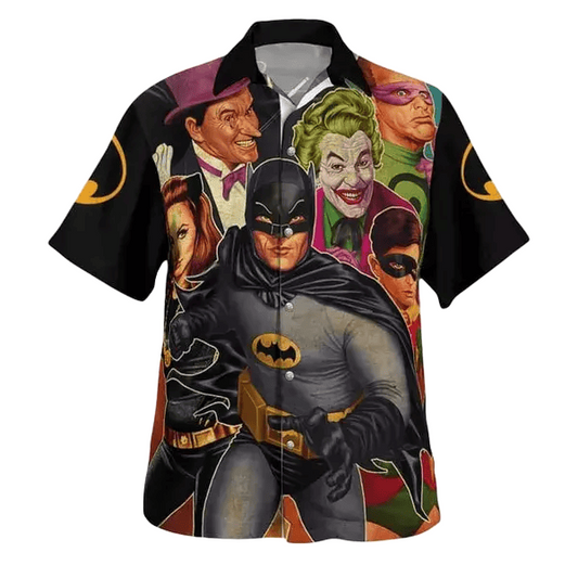 Batman Hawaii Shirt DC Vintage Batman And Amazing Characters Hawaiian Shirt Black Unisex