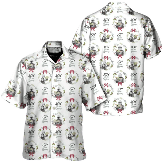 SW Hawaii Shirt Mandalorian Joy To The Galaxy Hawaiian Shirt White Unisex