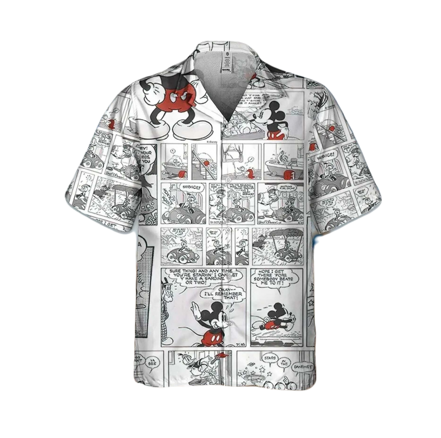 MM Hawaii Shirt DN Retro Comic MM Pattern Hawaiian Shirt White Unisex