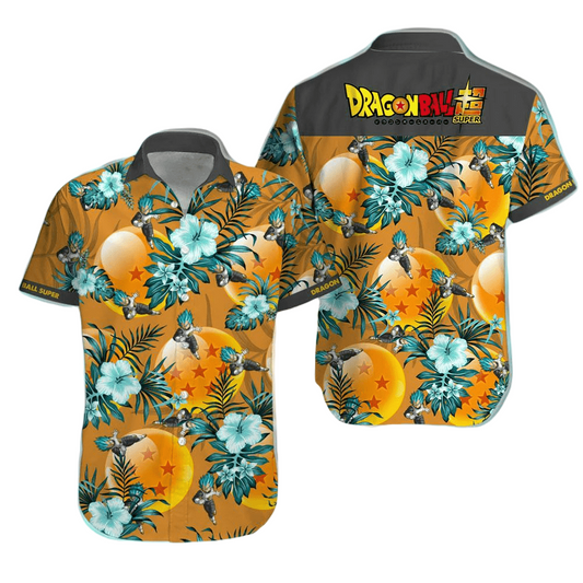 Dragon Ball Hawaii Shirt Dragon Ball Super Vegeta Hawaiian Shirt Orange Unisex